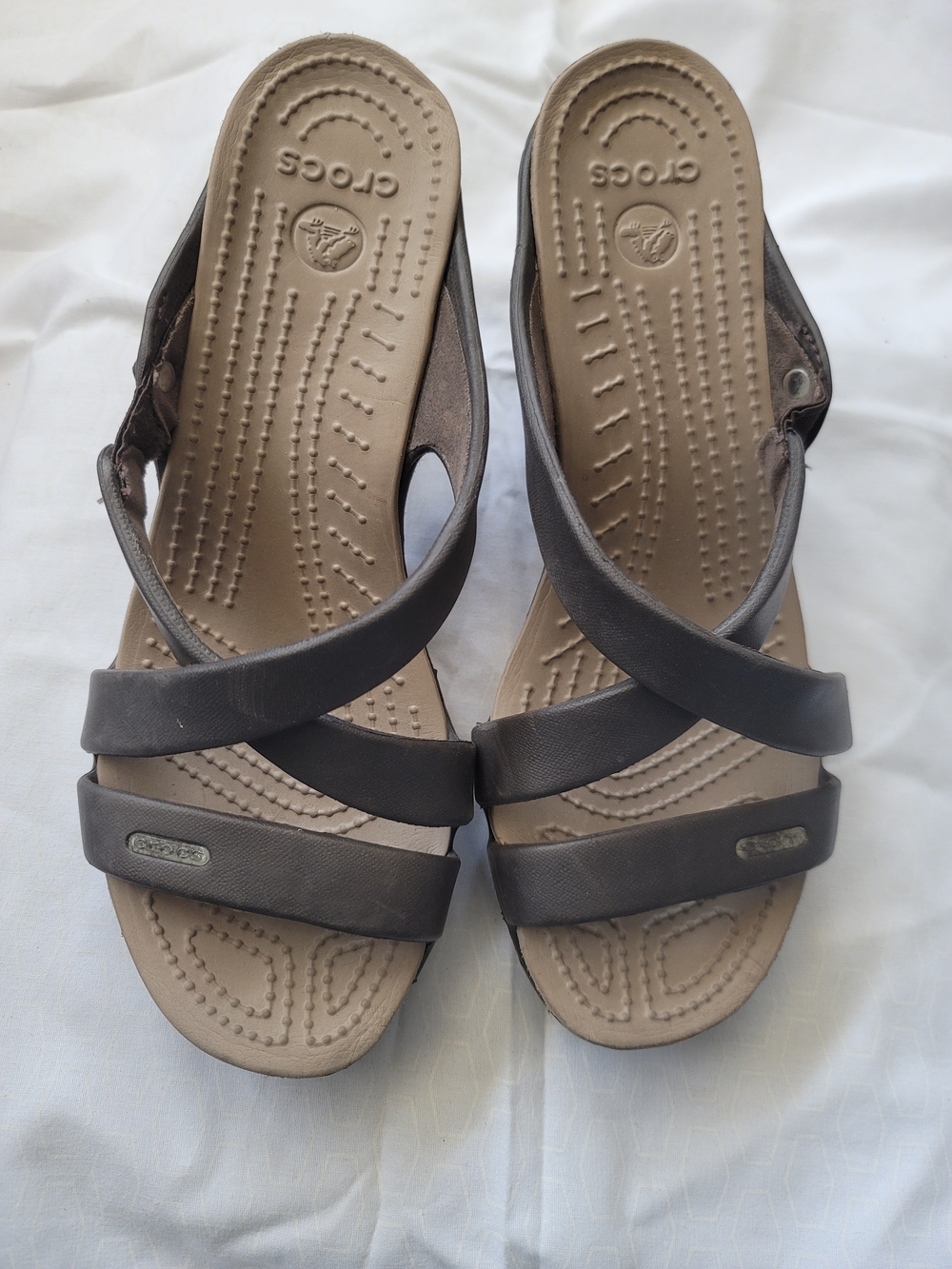 Crocs Women's Brown Strappy Comfort Sandals